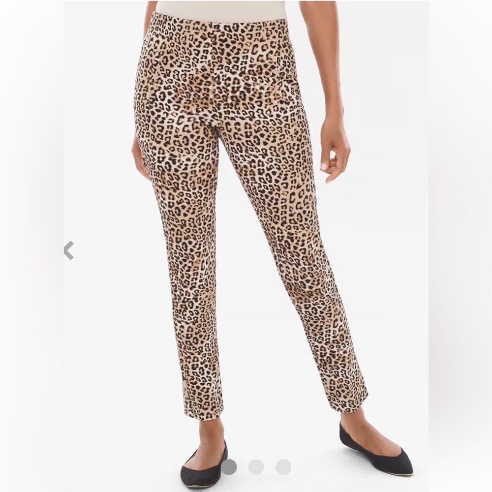 Chico’s So Slimming Juliet Leopard Print Ankle Pants Chico’s Size 1 US 8